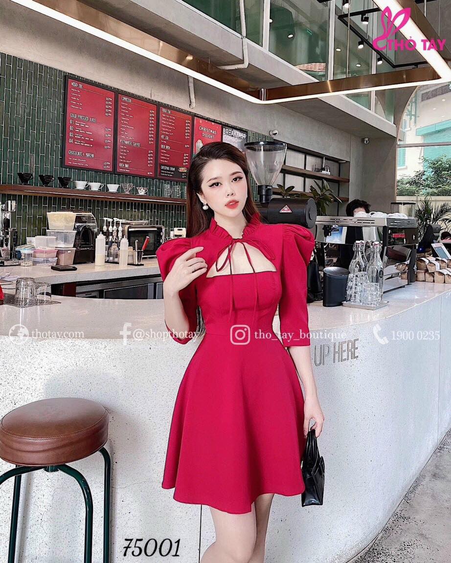 [HCM]ĐẦM XÒE DỰ TIỆC THẮT NƠ CỔ BÈO DỄ THƯƠNG-D17