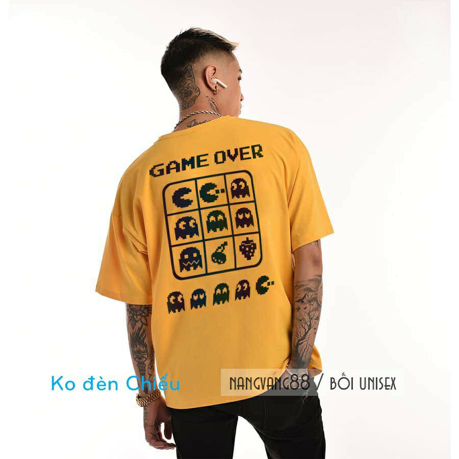 [HCM]Áo thun TAY NGẮN phản quang 7 màu Game Over (CHỤP FLASH)(TAY LỠ IB)