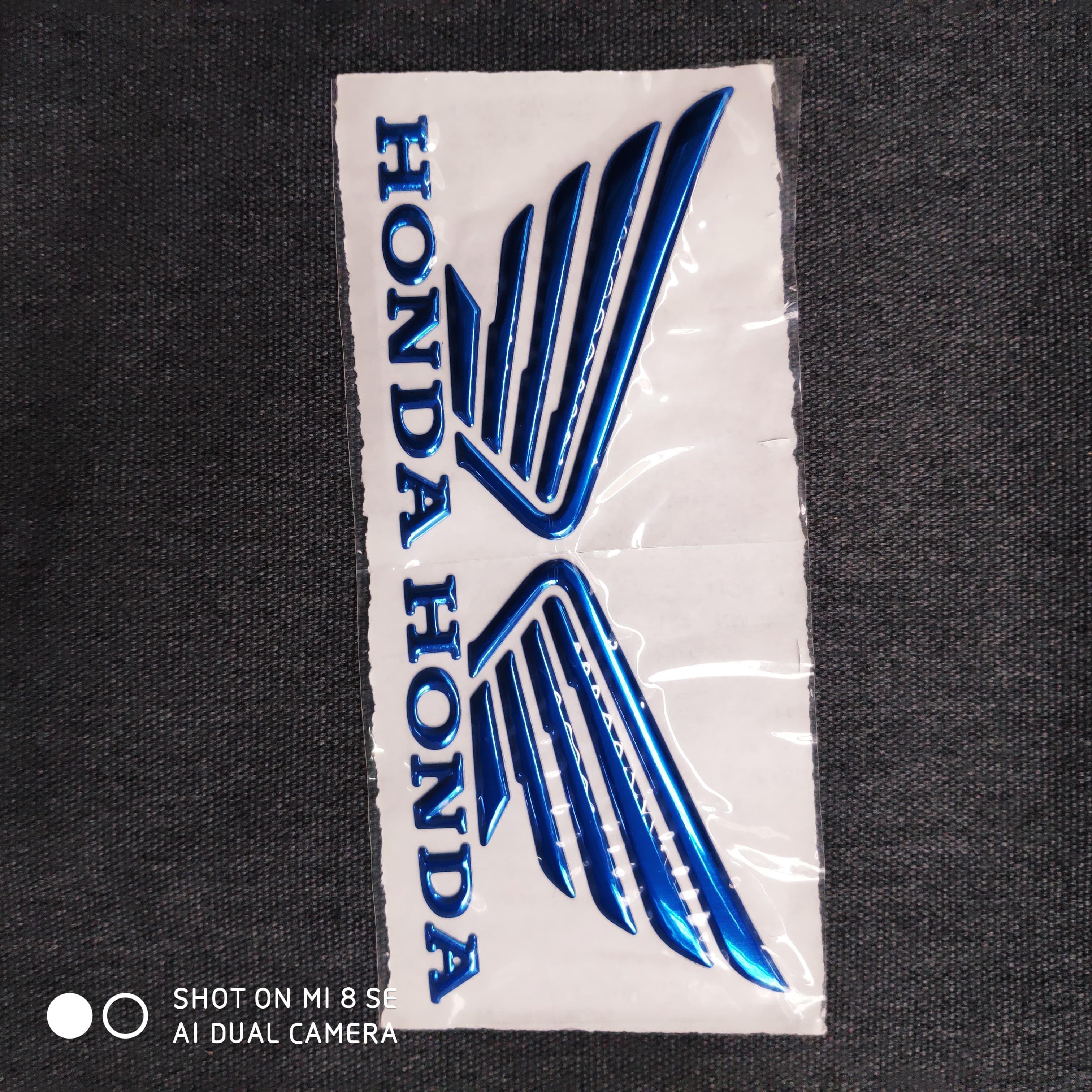 Tem logo Honda CÁNH CHIM TRANG TRÍ XE MÁY SIÊU NÉT (MÀU XANH DƯƠNG)