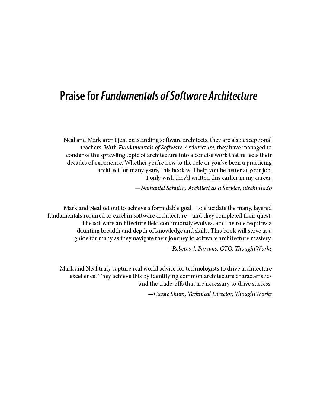 Fundamentals of Software Architecture