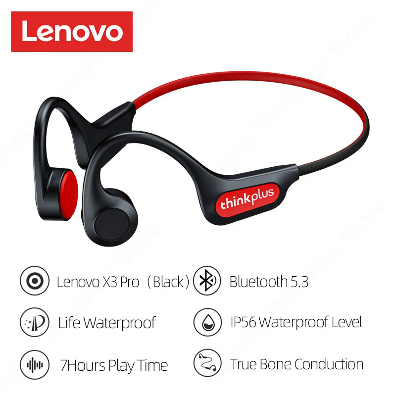 Lenovo xương dẫn Tai nghe X3 Pro bluetooth hifi Ear-Hook Tai nghe không dây với mic không thấm nước Earbud