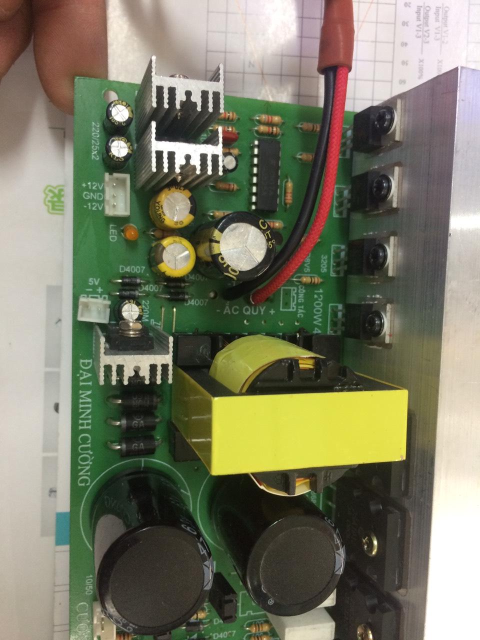 Bo công suất 800w 1 kênh nguồn đơn 12v