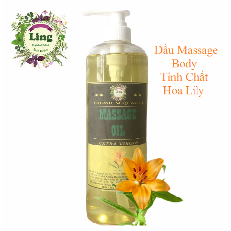 Dầu Massage Body Tinh Dầu Hoa Lily Thiên nhiên 100% 500ml-1000ml dùng cho mọi loại da nhập khẩu