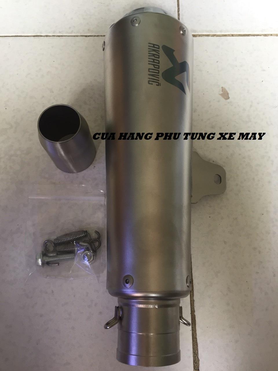 Lon pô Akrapovic R3 - Hàng nhập xịn
