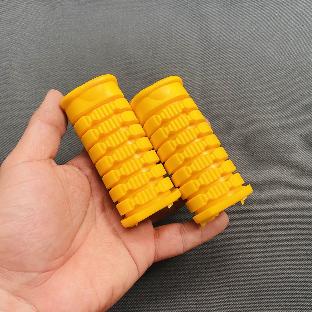 [ĐỘ MÀU] Cặp cao su bọc gác chân trước, cao su bọc giò đạp trước các dòng xe HONDA YAMAHA thông dụng hiện nay (màu vàng)