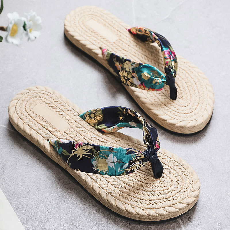 Dép Xỏ Ngón Giả Cói Quai Vải