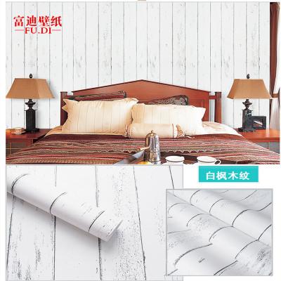 Cuộn 5m giấy dán tường ván sọc trắng khổ 45cm
