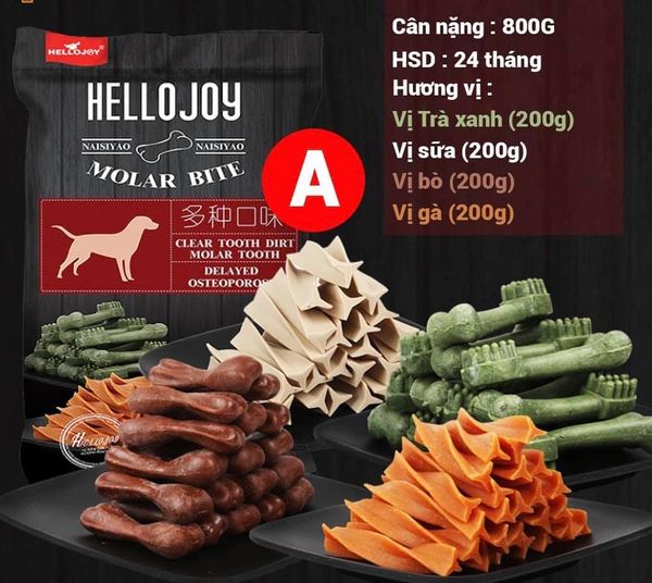 800gr] Xương Gặm Cho Chó HelloJoy