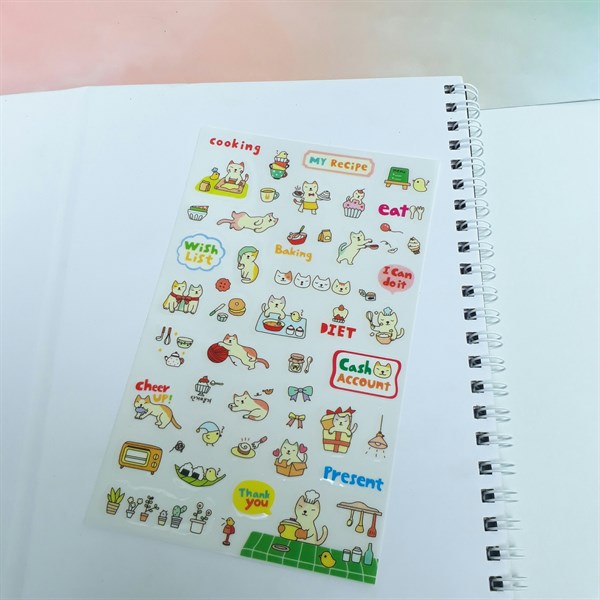 Bộ 6 tấm sticker dán trang trí - my list
