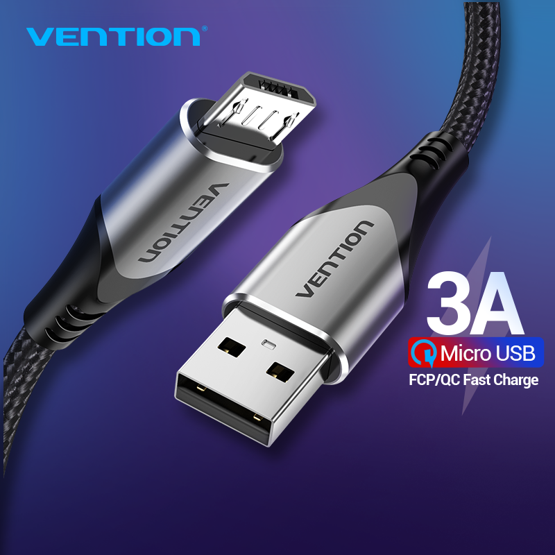 Cáp USB 2.0 to Micro USB Vention bọc dù siêu dài 3M