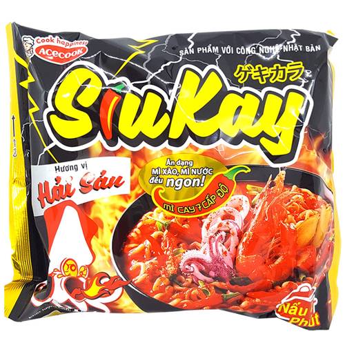 Combo 3 Gói Mì SiuKay Vị Hải Sản (Gói 128G)