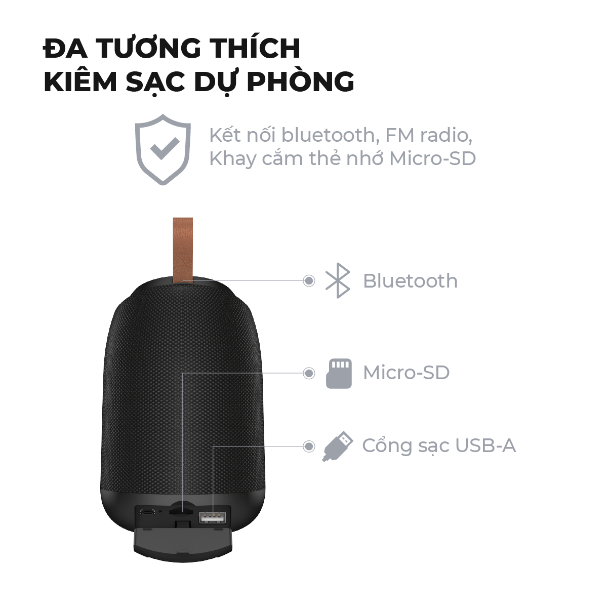Loa Bluetooth ENERGIZER BTS-061 kiêm sạc dự phòng