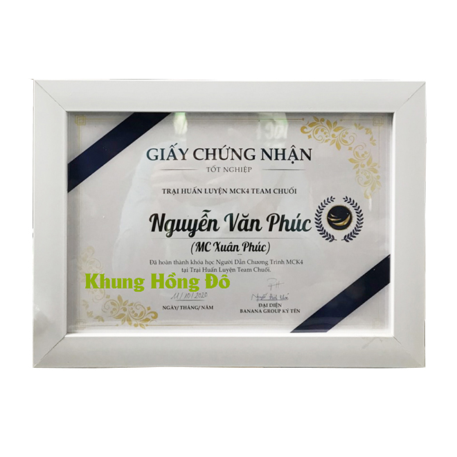 Khung ảnh A5 (15x21) trắng trơn