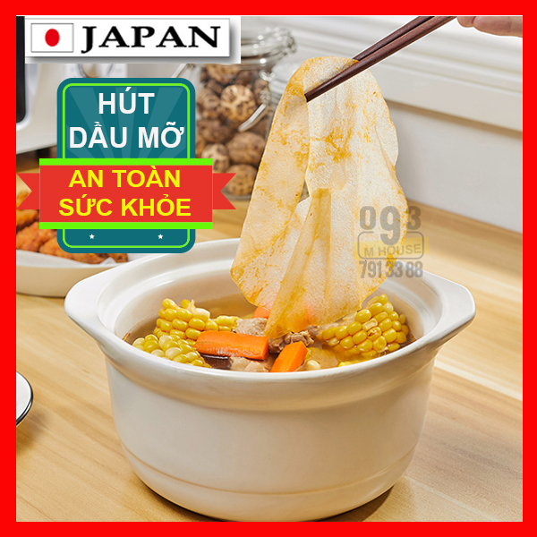 Combo 12 pcs Creative Gadgets Oil Absorption Paper PP Soup Oil Absorption Pad Health Kitchen Tools Oil Film