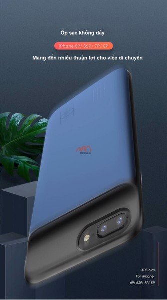 Ốp lưng kiêm sạc iPhone 8 Plus hiệu NewDery 5000mAh