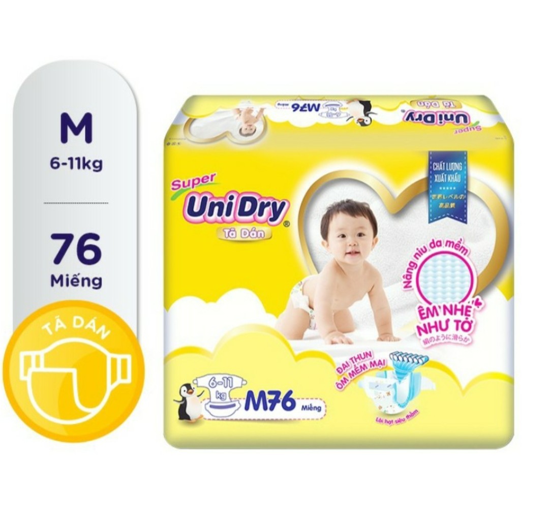 Tã dán UNIDRY M76-L68-XL62