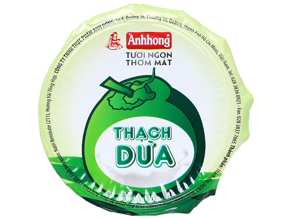 Thạch Dừa Ánh Hồng 540g nhều vị  (Lốc 6 ly x 90g)