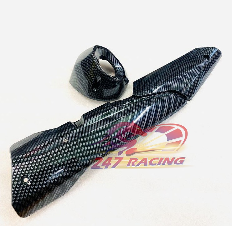 Ốp pô xe máy EXCITER 155 VVA trang trí siêu đẹp màu CARBON