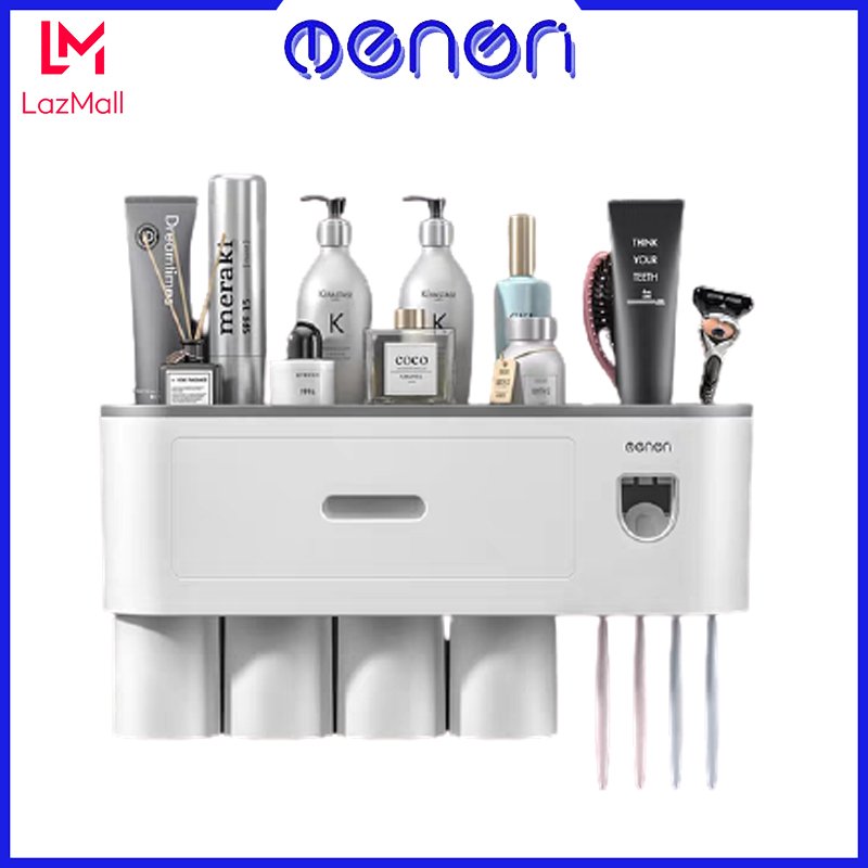 BÁO GIÁ Giá Đựng Bàn Chải Đánh Răng | Shopee Lazada Sendo Tiki mới nhất 2 Giá đựng bàn chải đánh răng OENON Chính Hãng liền nhả kem đánh răng tự động kèm cốc đánh răng lắp đặt dán tường gạch men - OEKEM