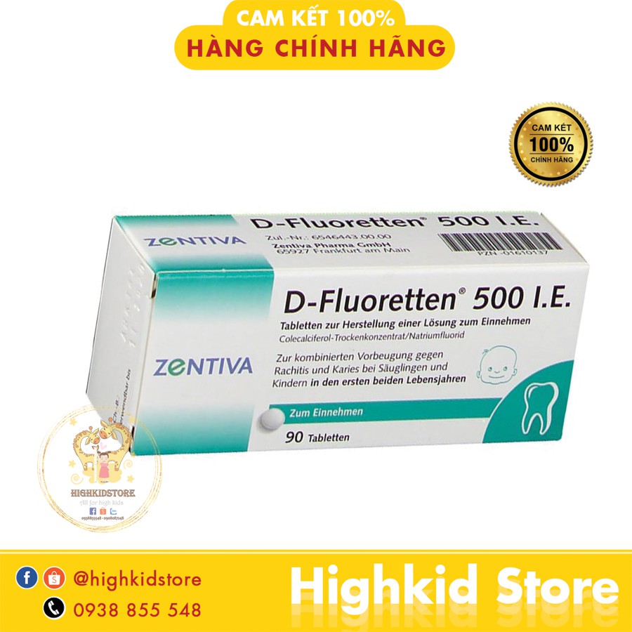 Viên vitamin d-fluoretten 500 i.e đức