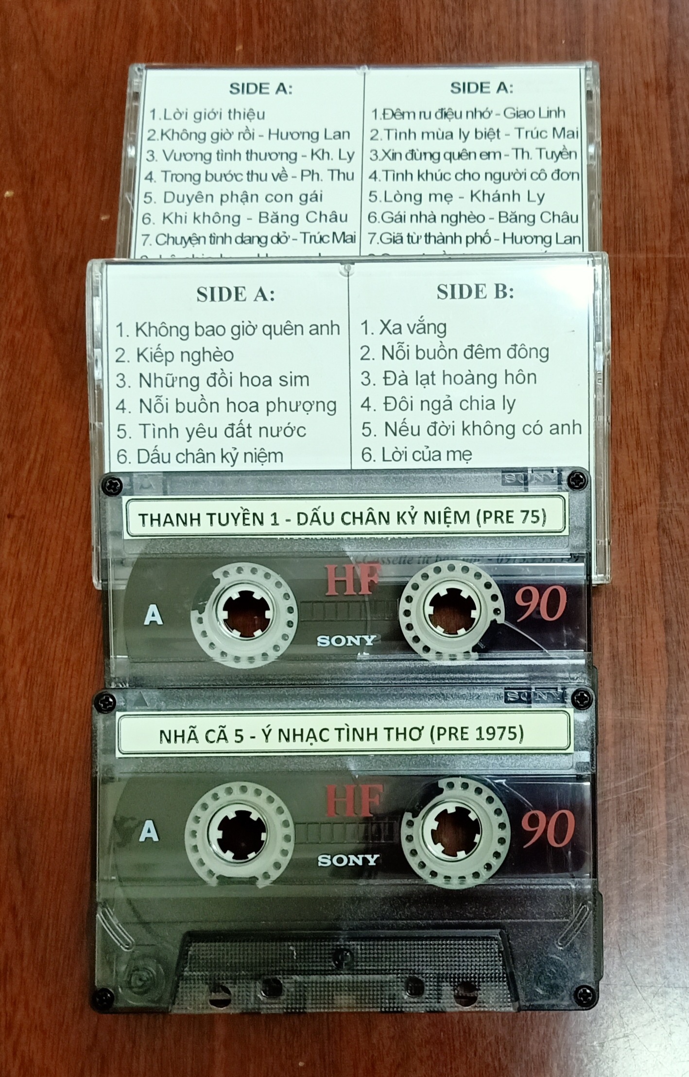 BỘ 10 BĂNG CASSETTE PRE 1975 (SET 1)