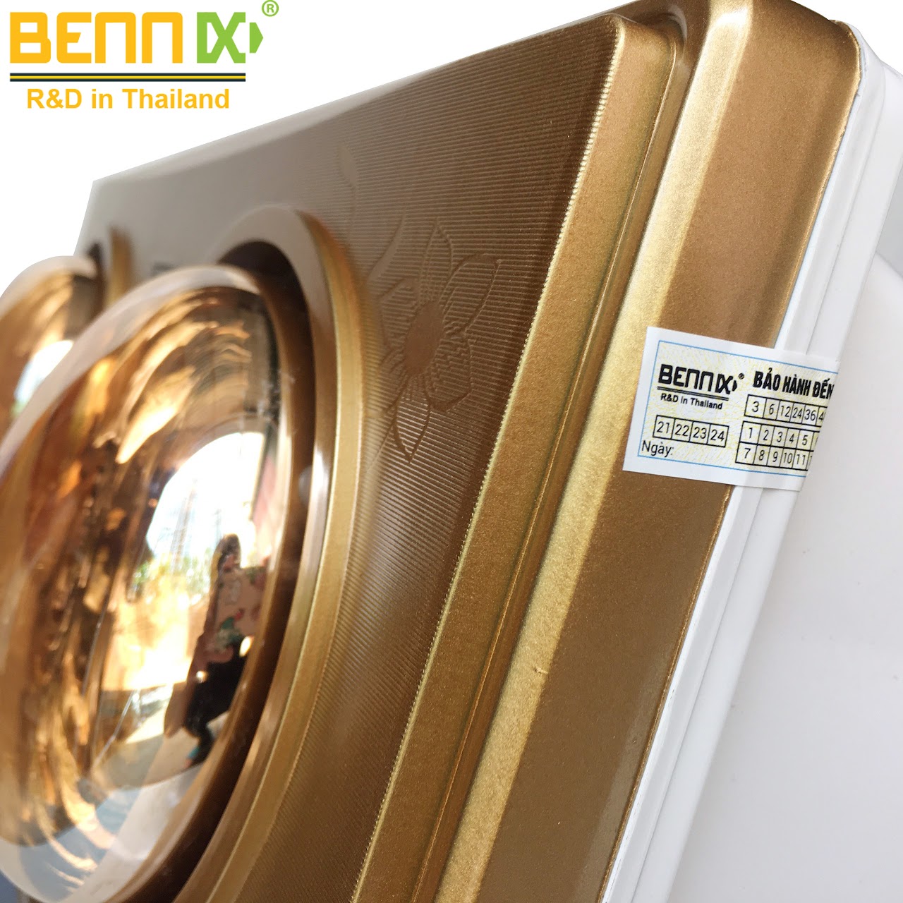 Đèn sưởi nhà tắm bennix 2 bóng BN-02BG-2