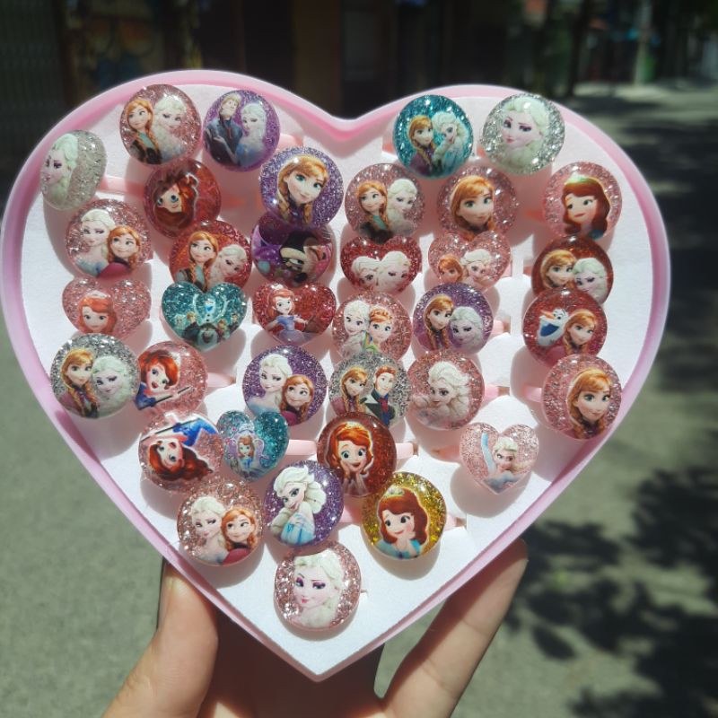 Set 5 Nhẫn Elsa Đáng Yêu Cho Bé Gái