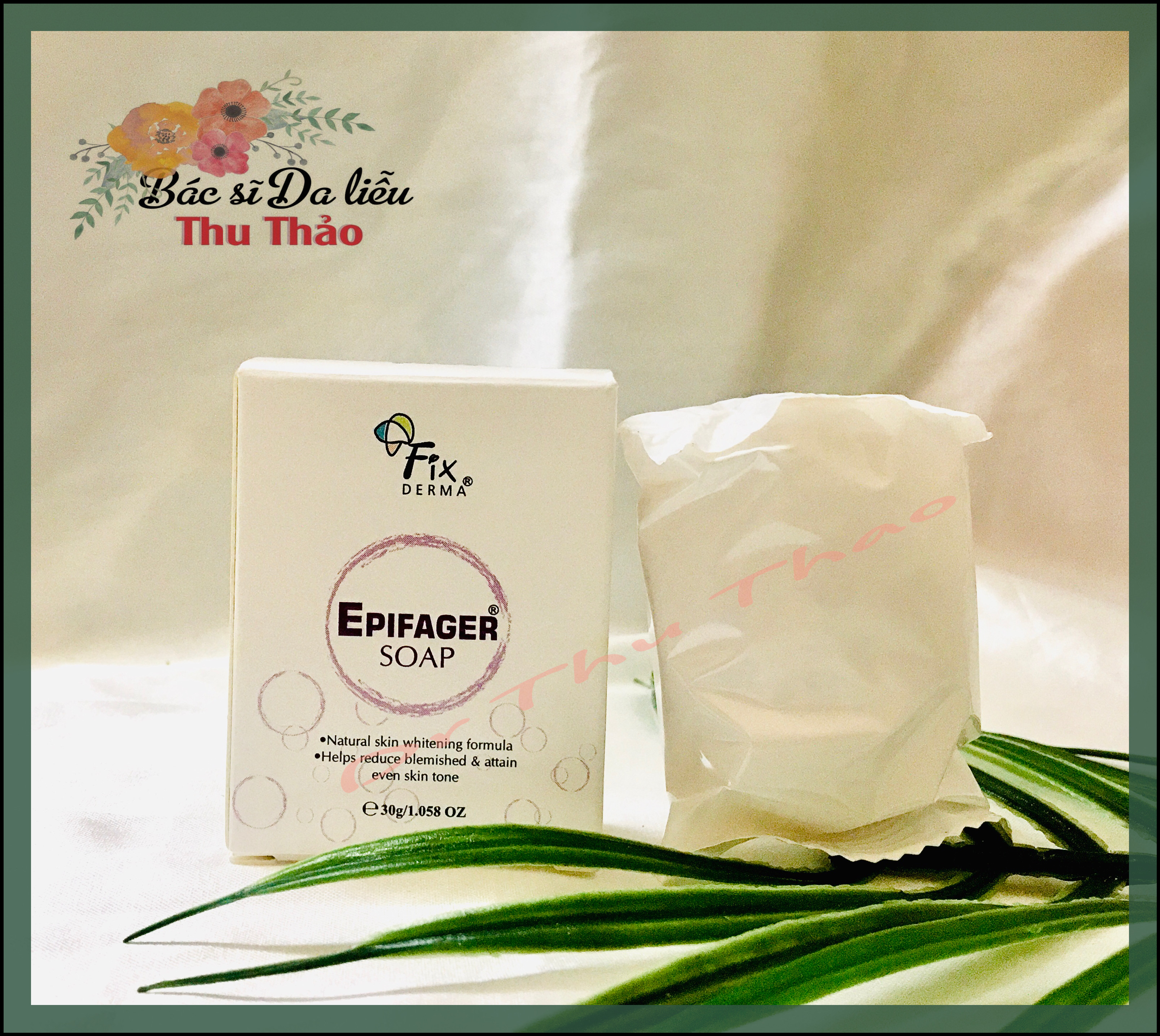 [HCM][30-75g] XÀ PHÒNG HỖ TRỢ SÁNG DA FIXDERMA EPIFAGER SOAP