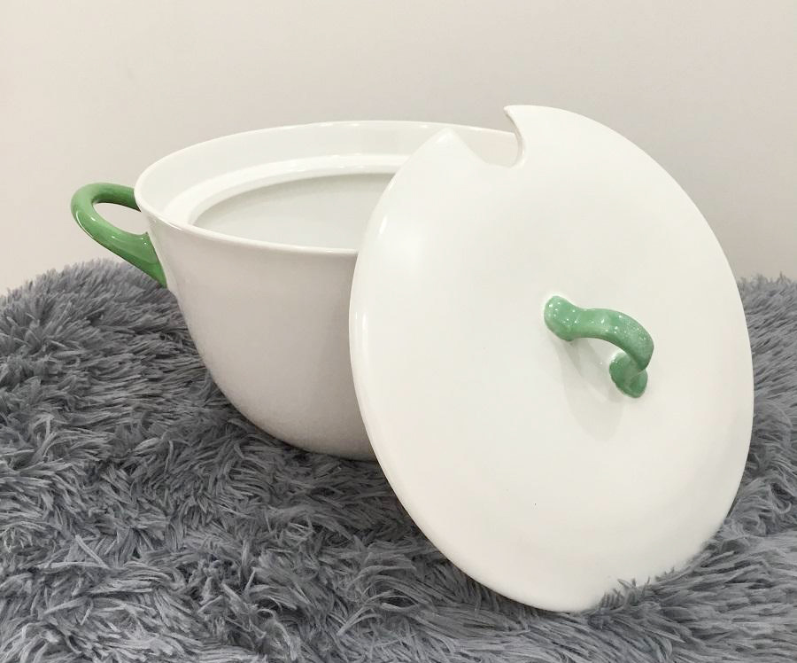 Thố Canh Trắng - 26 cm