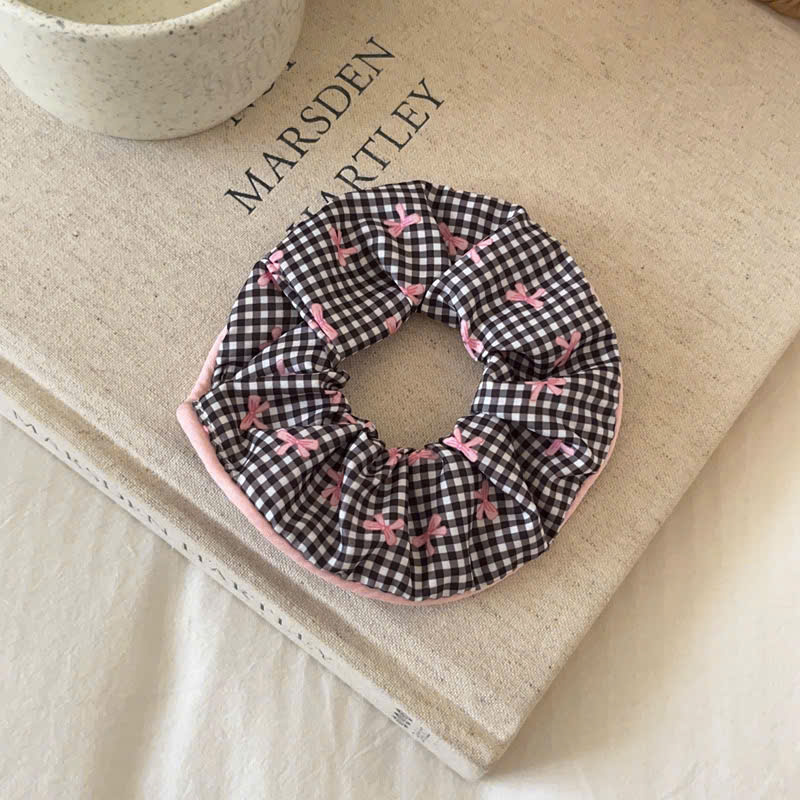 SCRUNCHIES CHERRY LINEN 7 MÀU - CỘT TÓC VẢI THỜI TRANG NỮ GIÁ RẺ