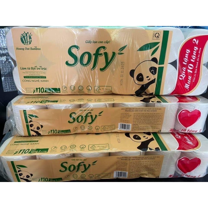 Giấy vệ sinh gấu trúc Sofy 12 cuộn/bịch
