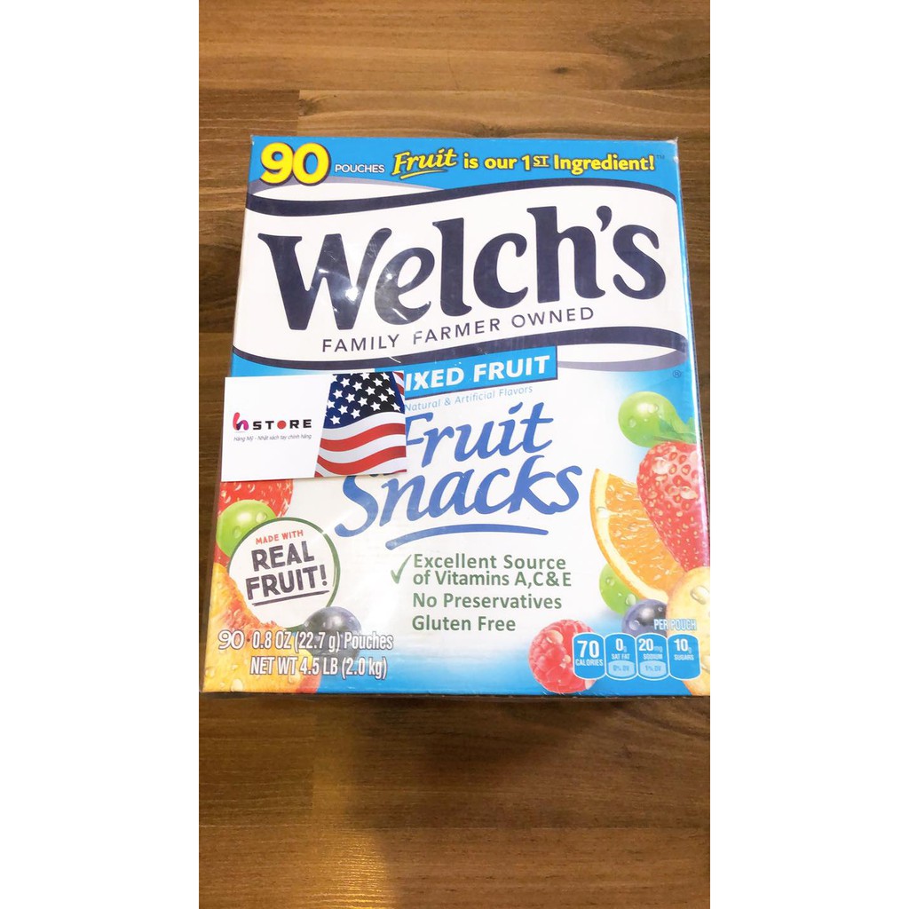 Kẹo Dẻo Welch’s Fruit Snacks 90 Gói