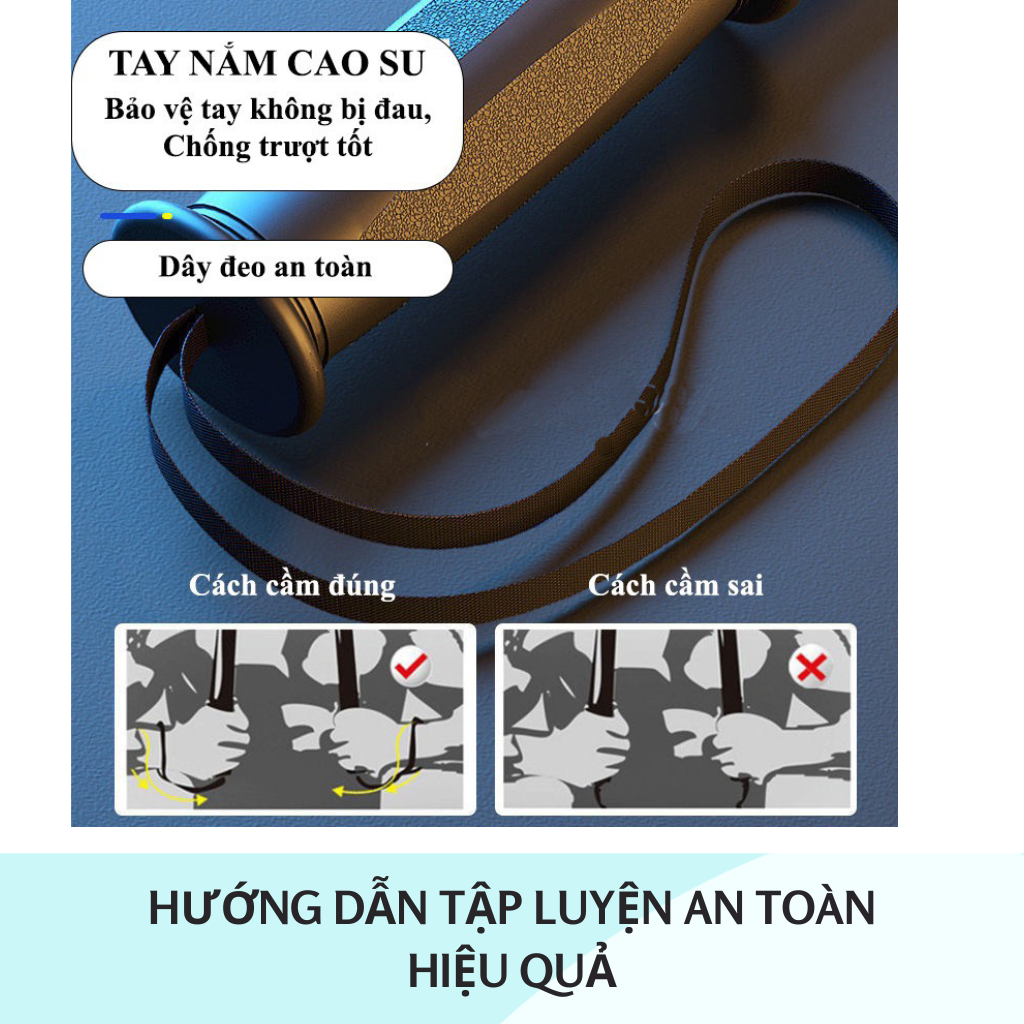 Lò xo tập cơ tay, thanh lò xo Titan kháng lực 20kg 30kg 50kg 60kg tập cơ tay, cơ bụng đa năng tại nhà hiệu quả