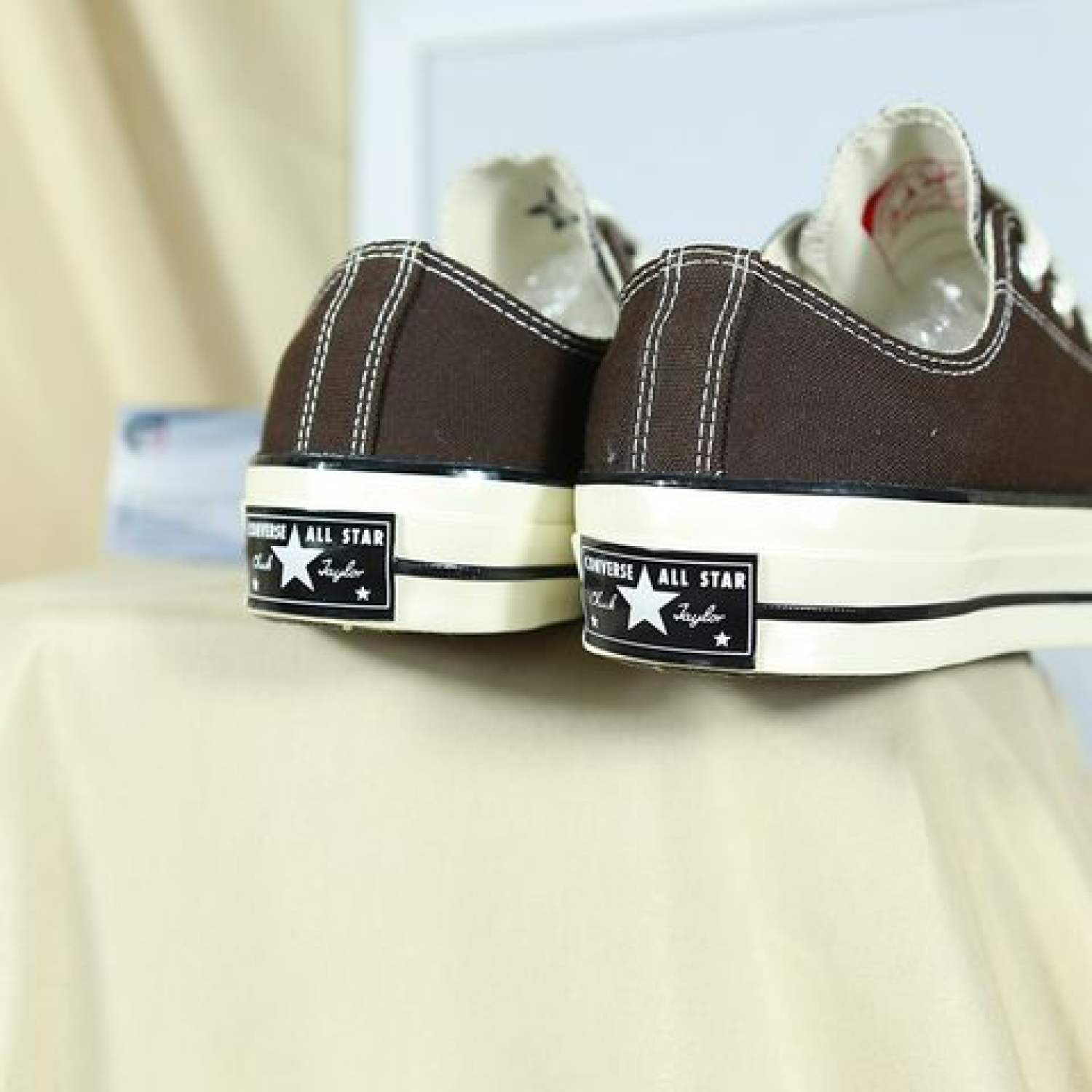 Giày sneaker Converse 1970s nam nữ cổ thấp màu đen (full box + túi converse + tất)