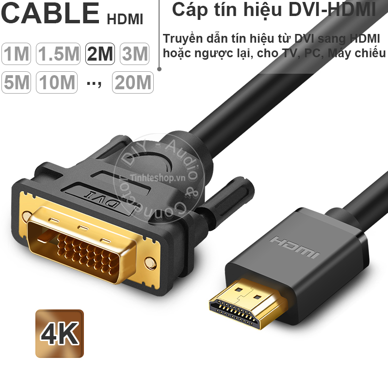 DVI to HDMI cable support 4K Ugreen HD106 1M to 5M