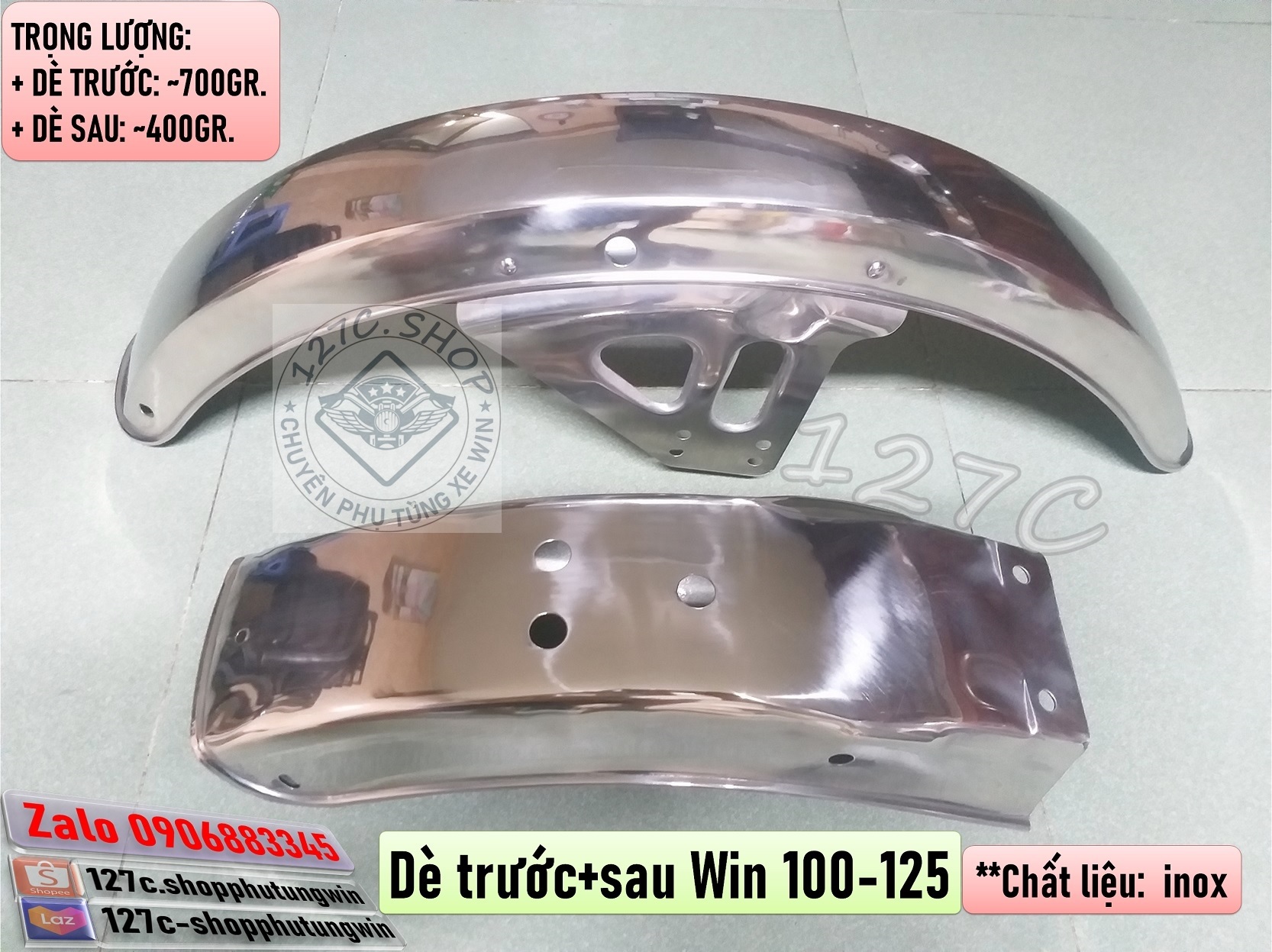 [HCM] Dè trước sau Win 100 Win 125 inox