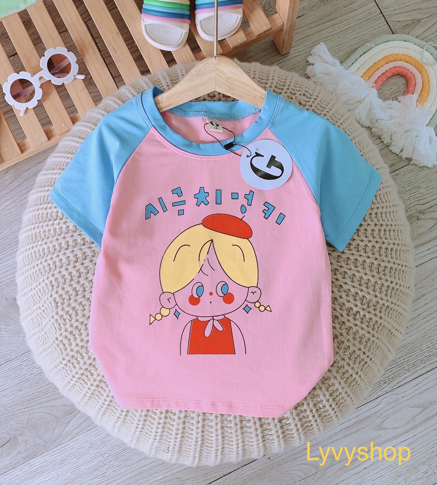 [Hoàn Tiền 6%] Lyvyshop - (Lô mới, cotton loại 1) Áo thun siêu cá tính cho bé gái từ 09-28kg