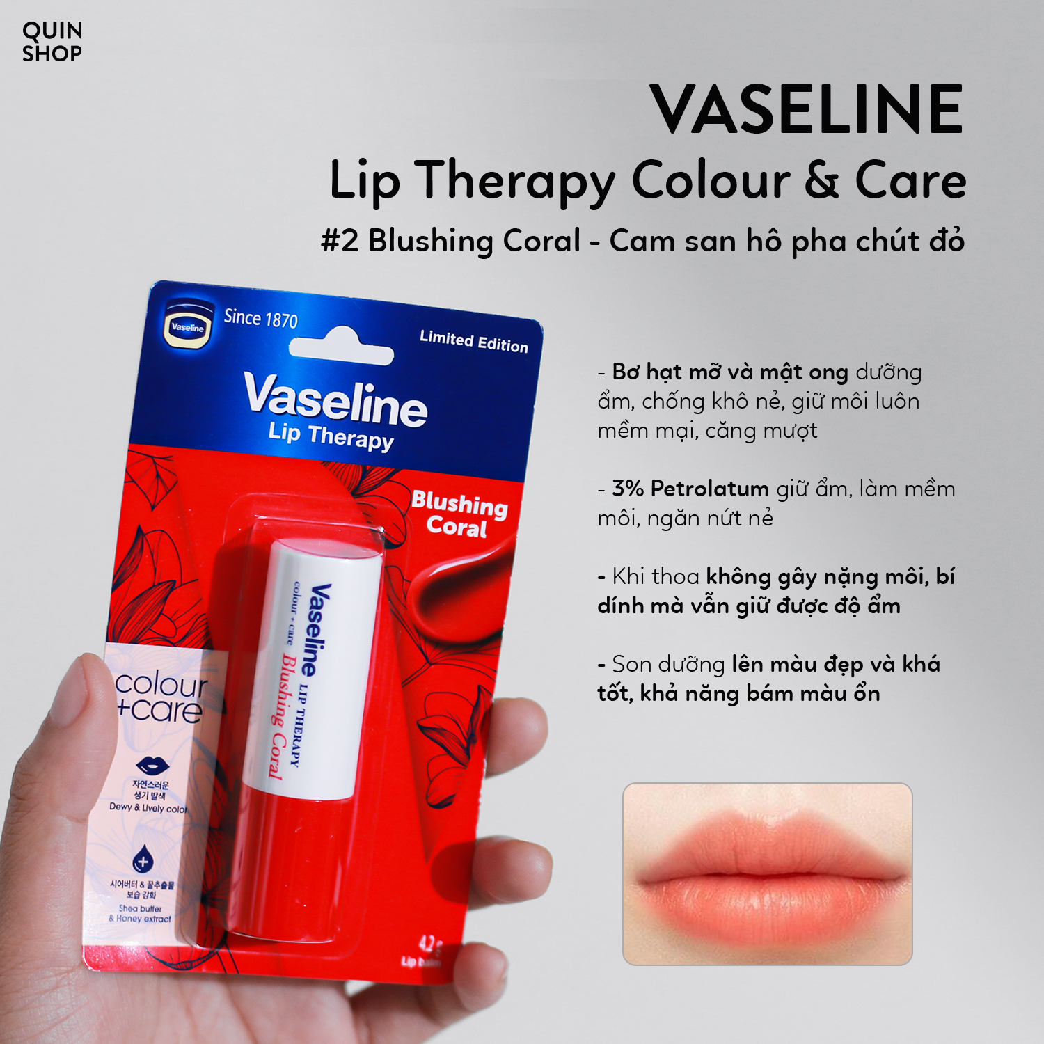 Son Dưỡng Có Màu Vaseline Colour & Care Lip Therapy