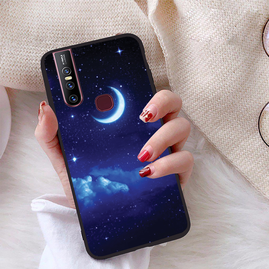 [HCM]Ốp lưng iCase dành cho Vivo V15 viền dẻo TPU BST Vầng Trăng Lung Linh
