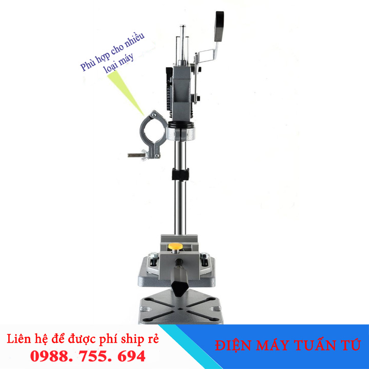 CHÂN ĐẾ MÁY KHOAN BÀN AM-6102B – 2 TẦNG (ĐÃ CÓ Ê TÔ KẸP)