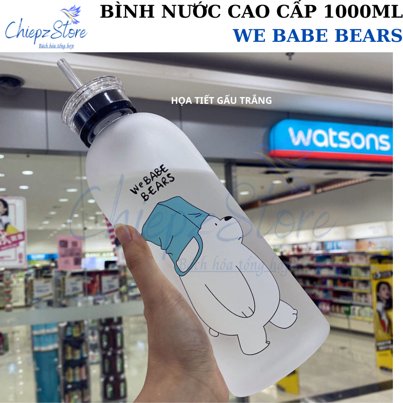 Bình nước We Babe Bears - Bình đựng nước cao cấp 1000ml - BPA free