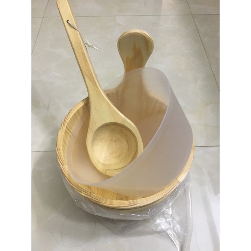 Bộ xô gáo gỗ xông hơi
