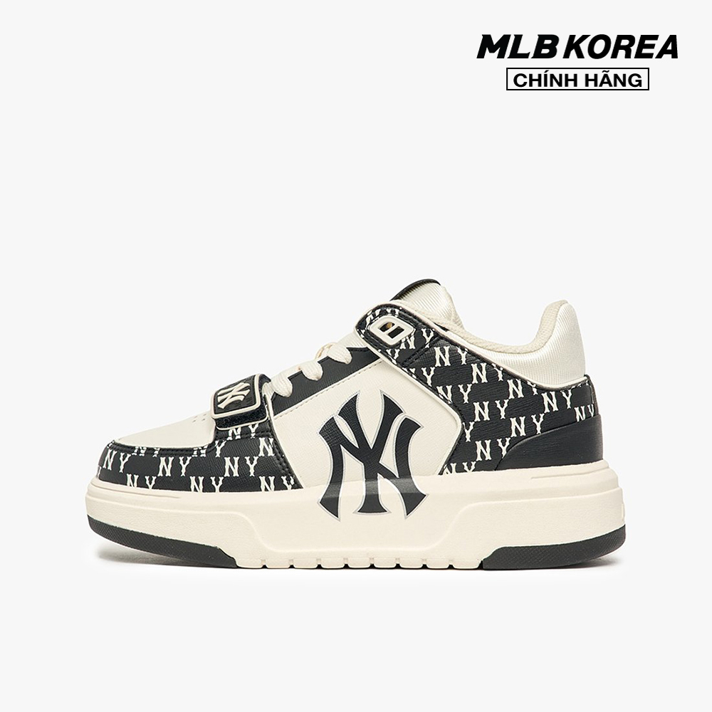Mlb - giày sneakers unisex cổ thấp chunky liner mid classic monogram 3asxlm13n-50bks