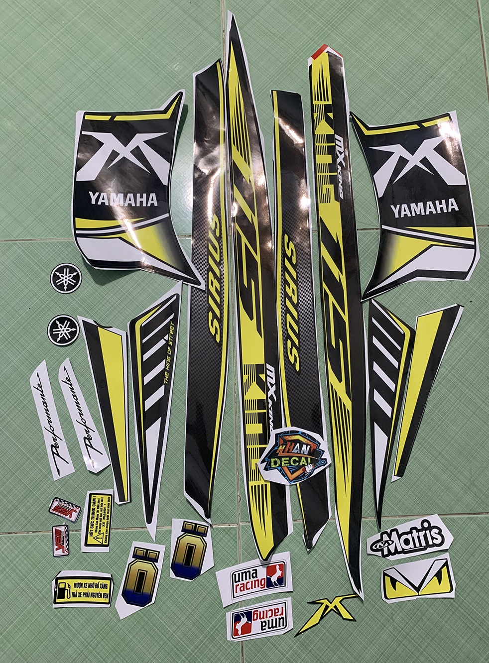 Tem sirius fi vàng đen MX king
