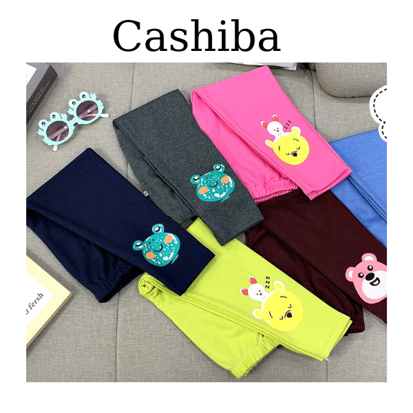 Quần legging cho bé gái   Cashibakids với chất gân cotton co giản thấm hút thoải mái cho bé vẫn động