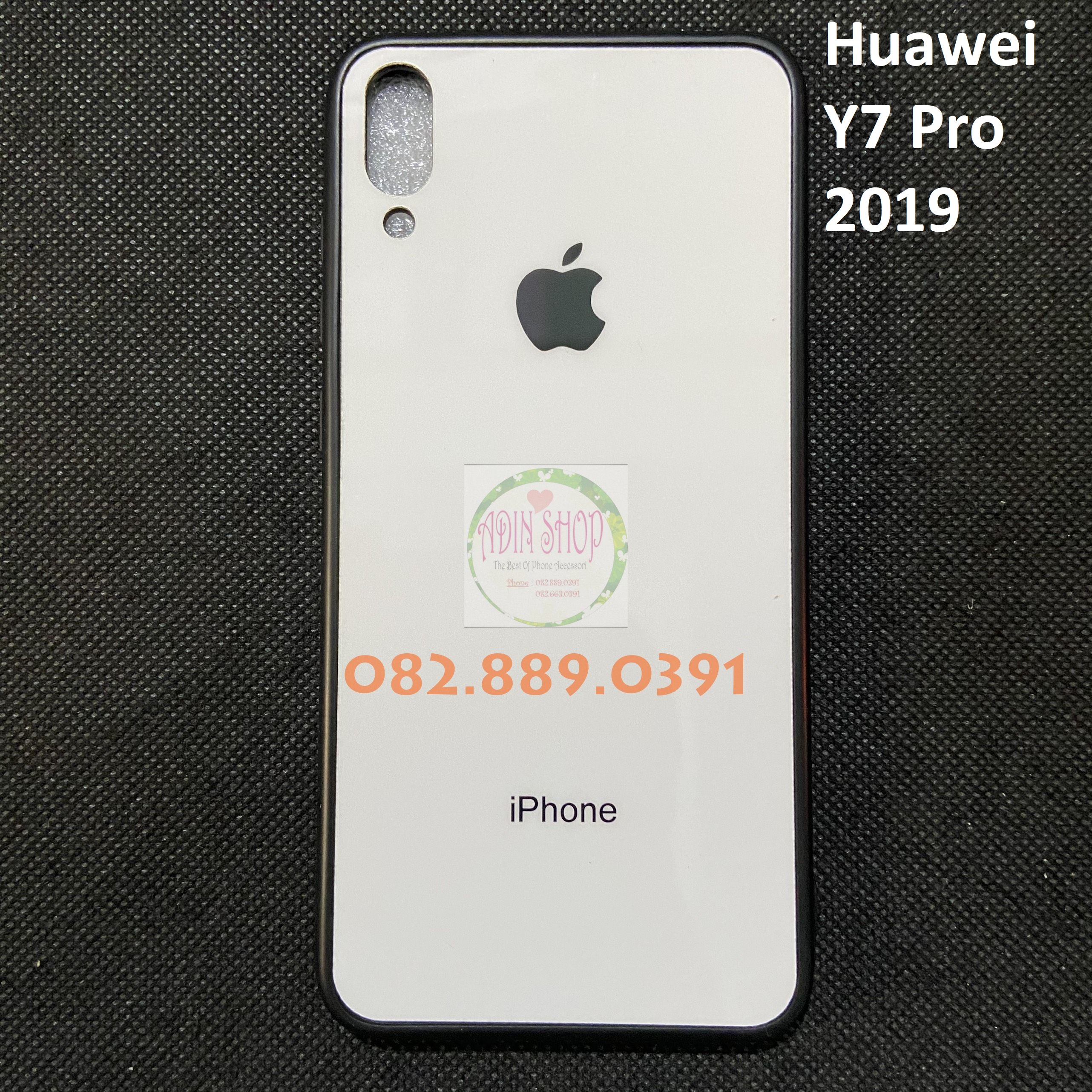 Ốp lưng giả kiểu iphone cho Huawei Nova 3i/Nova 3e/Y7pro 2019 mặt lưng bóng