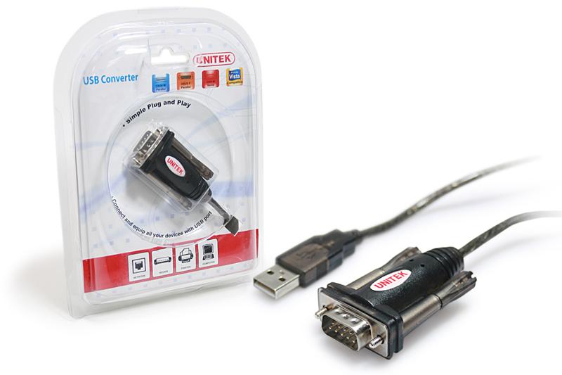 Cáp chuyển đổi USB sang RS232 (cổng COM 9 chân) Unitek Y-105