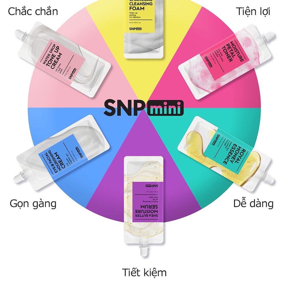 Sữa rửa mặt SNP Mini Charcoal Cleansing Foam 25ml