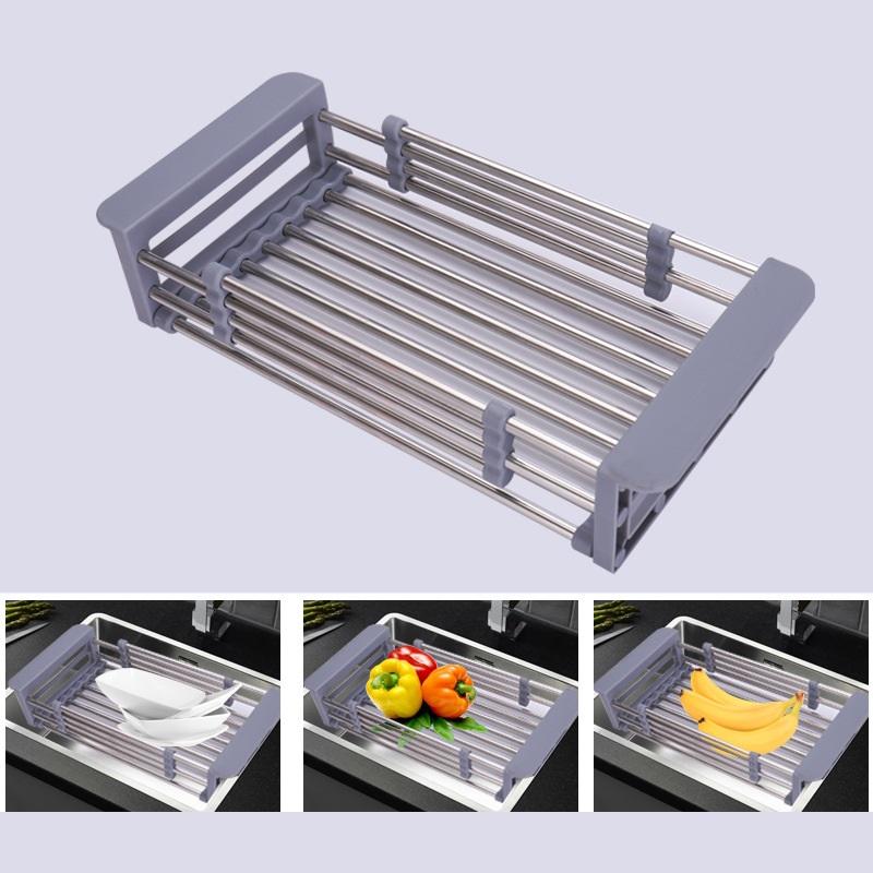 Kệ inox gác bồn rửa chén co giãn ( inox 100%) cao cấp
