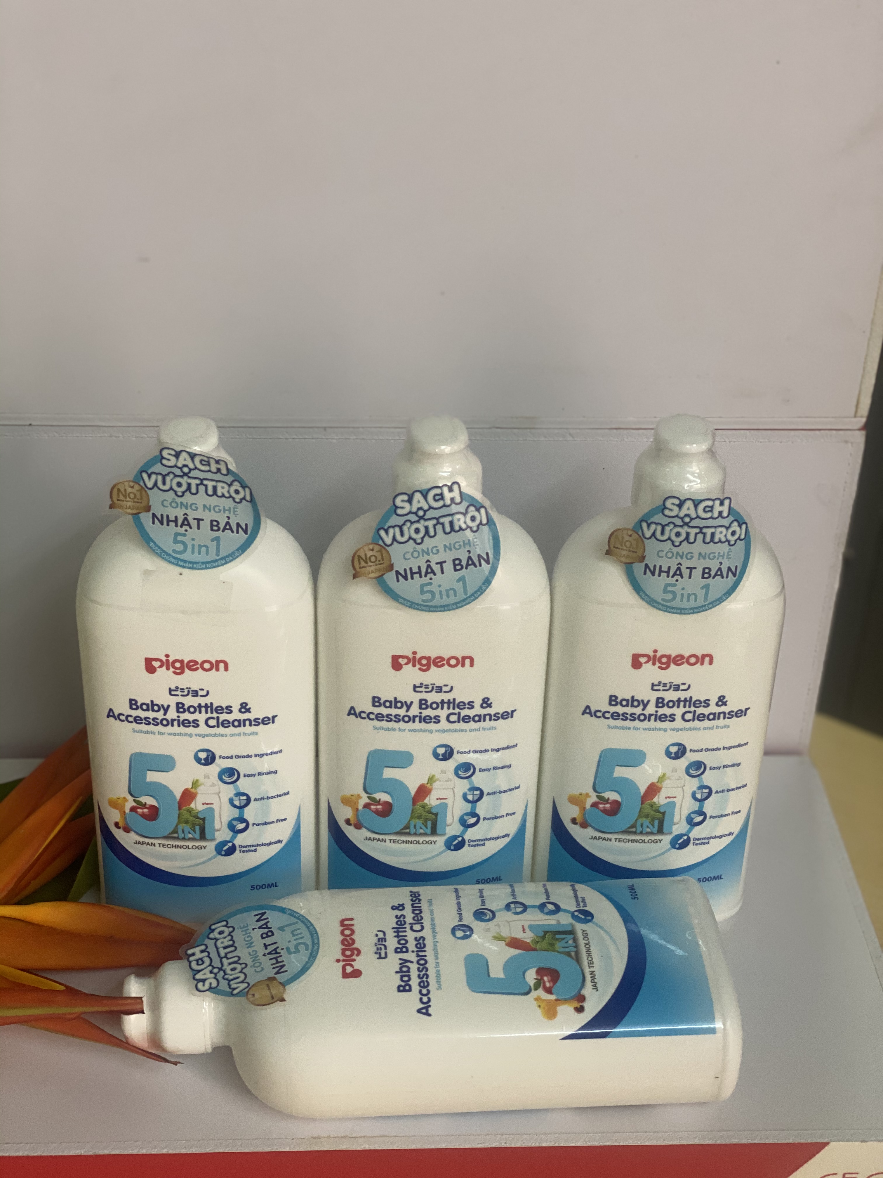 Nước rửa bình sữa Pigeon 200ml, 400ml, 450ml, 700ml [hàng chính hãng]
